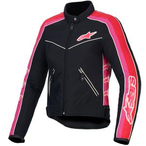 Alpinestars Stella T-Dyno vodootporna ženska motociklistička jakna crno-crveno-ružičasta