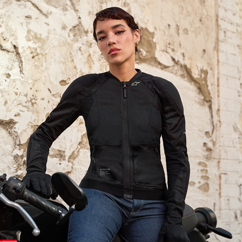 Alpinestars STELLA TROOP-AIR ženska motociklistička jakna crno-crna