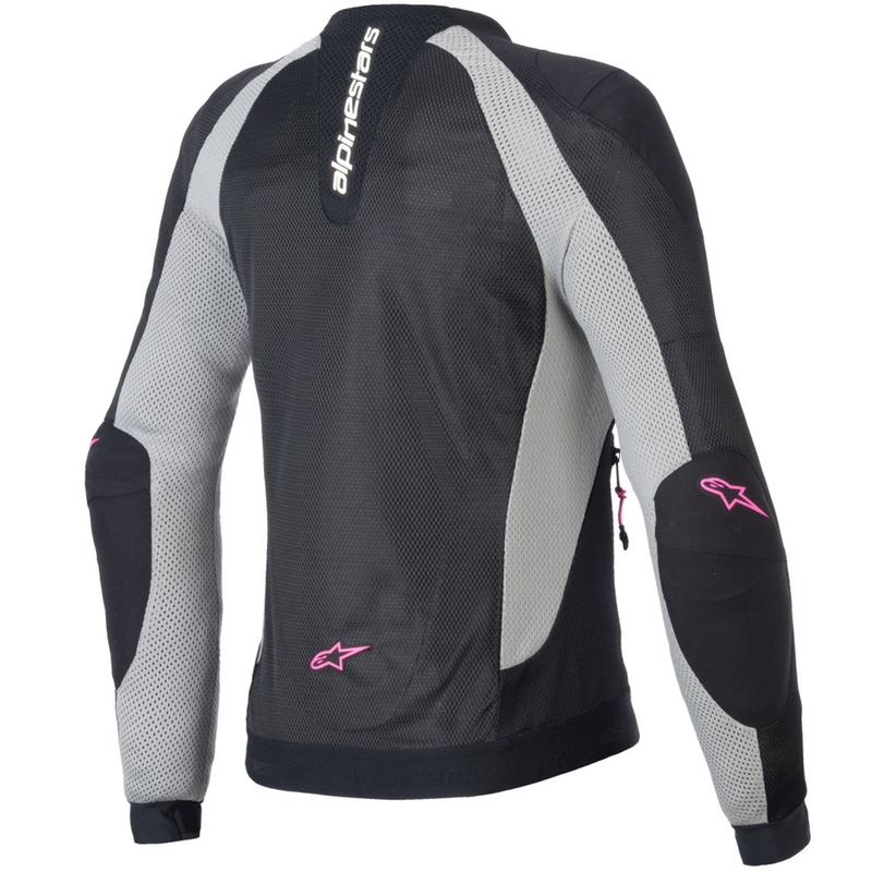 Alpinestars STELLA TROOP-AIR ženska motociklistička jakna crno-sivo-fluo roza