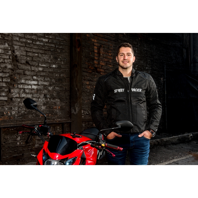 Street Racer Definit crna motociklistička jakna rasprodaja
