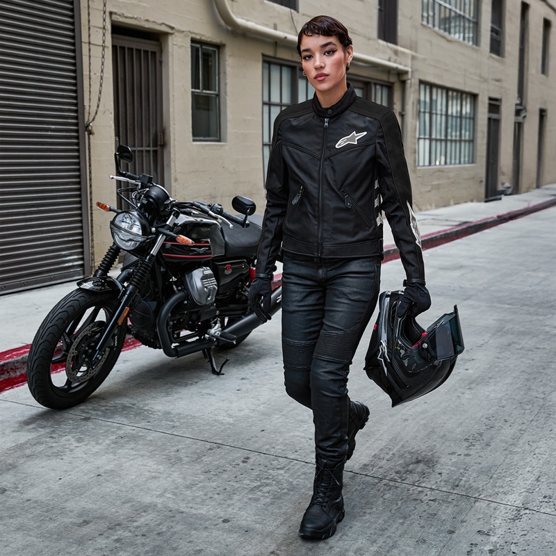 Ženska motoristička jakna Alpinestars STELLA T-DYNO AIR crno-bijela