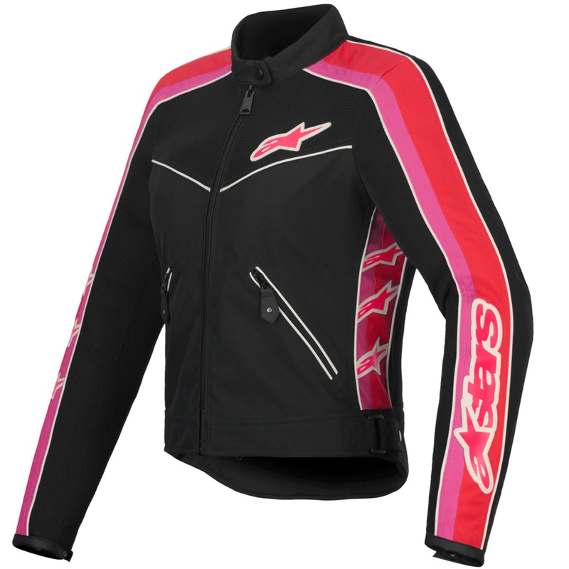 Alpinestars STELLA T-DYNO AIR ženska motociklistička jakna crna-crvena-ružičasta-bijela