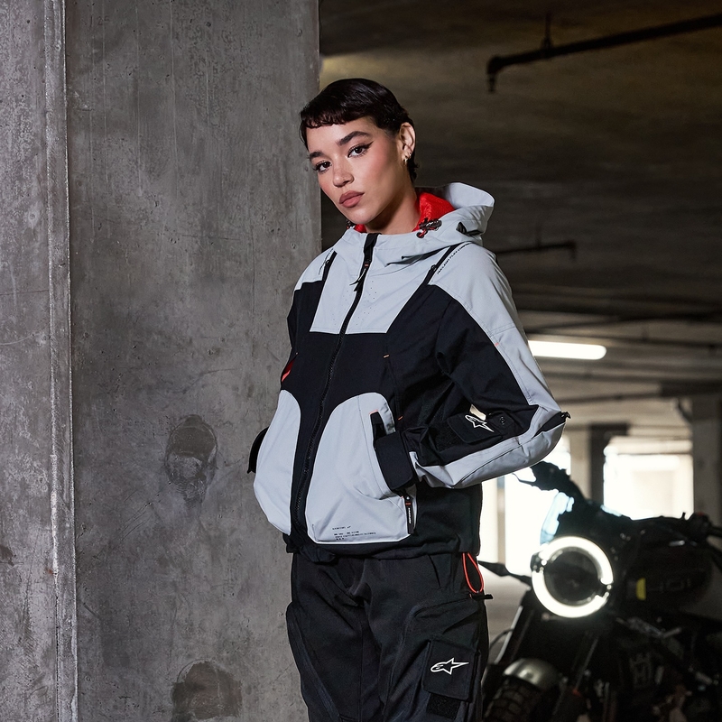 Ženska motoristička jakna Alpinestars MOLLY AIR crna-badem