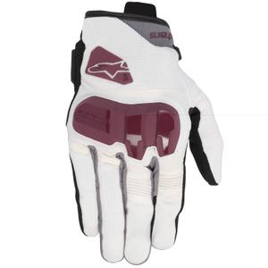 Ženske motorističke rukavice Alpinestars Chrom V2 bijele offwhite-ljubičaste