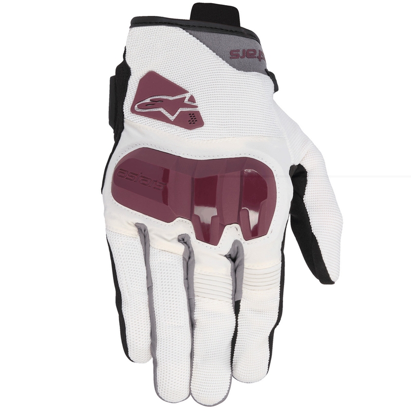 Ženske motorističke rukavice Alpinestars Chrom V2 bijele offwhite-ljubičaste