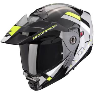 Výklopná helma na motorku Scorpion ADX-2 GALANE šedo-černo-fluo žlutá