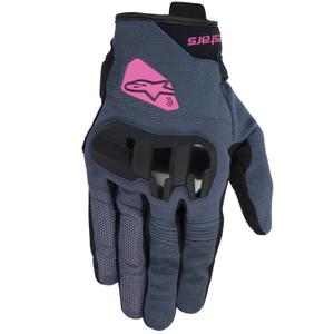 Ženske motorističke rukavice Alpinestars Chrom V2 tamno sivo-crno-ljubičaste