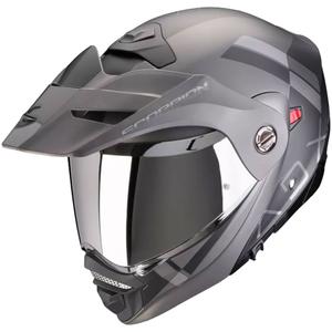 Výklopná helma na motorku Scorpion ADX-2 GALANE matná černo-stříbrná