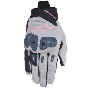 Alpinestars STELLA SP X 1 ženske motociklističke rukavice sive-crne-tamno sive-ružičaste