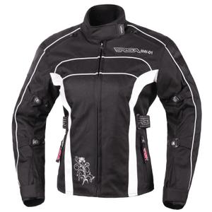 Ženske motorističke jakne RSA SW-01 crno-bijela rasprodaja