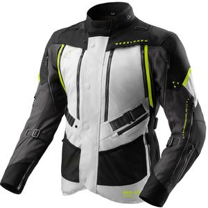 Motociklistička jakna Rebelhorn Hardy 3.0 crna-siva-fluo žuta