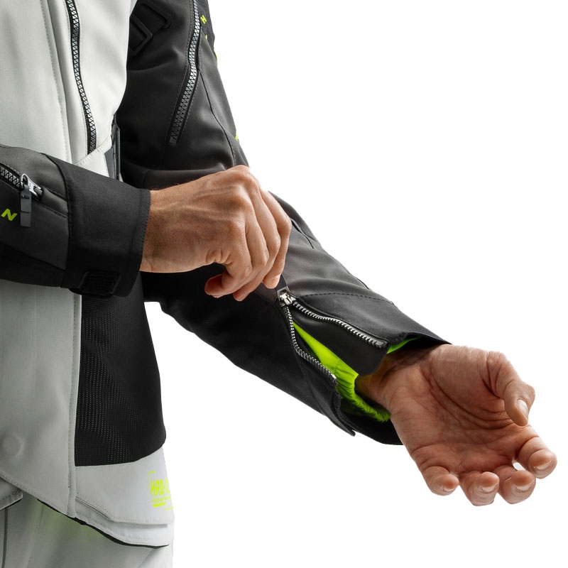 Motociklistička jakna Rebelhorn Hardy 3.0 crna-siva-fluo žuta