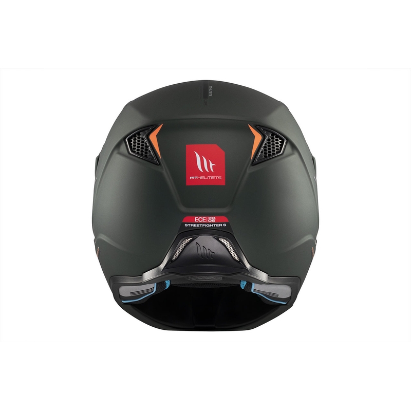 Otvorena kaciga s maskom MT Streetfighter SV S Solid A6 mat zelena s iridium vizirom