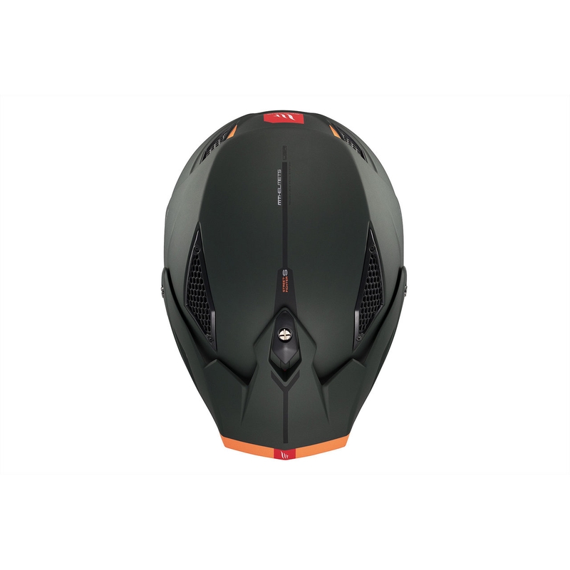 Otvorena kaciga s maskom MT Streetfighter SV S Solid A6 mat zelena s iridium vizirom