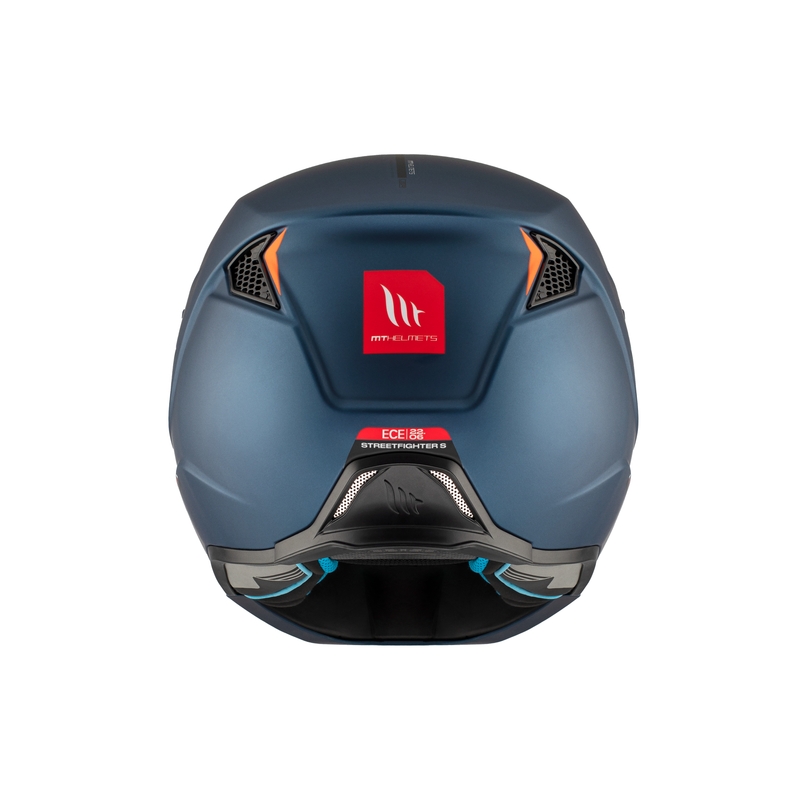 Otvorena kaciga s maskom MT Streetfighter SV S Solid A7 mat plava s iridium vizirom