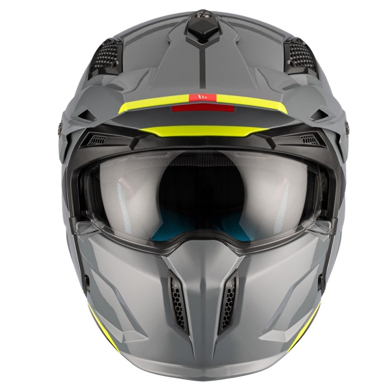 Otvorena kaciga s maskom MT Streetfighter SV S Solid A22 sjajno siva s iridium vizirom