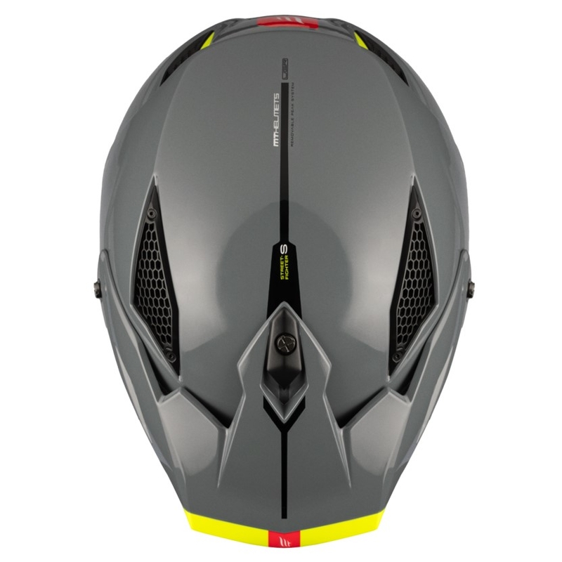 Otvorena kaciga s maskom MT Streetfighter SV S Solid A22 sjajno siva s iridium vizirom