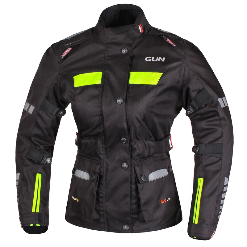 RSA Gun ženska motociklistička jakna crno-fluo žuta rasprodaja