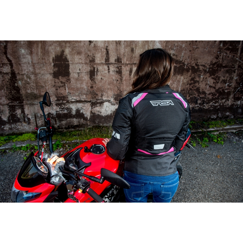 RSA Gun ženska troslojna motociklistička jakna crna/ružičasta rasprodaja