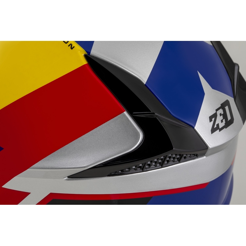 Motocross kaciga ZED X1.9 Tendo pearl plava-crvena-žuta-srebrna