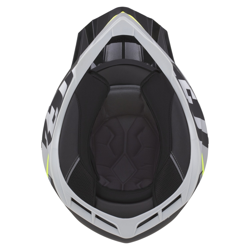 Kaciga za motocross ZED X1.9 Tendo mat crna-tamno siva-svijetlo siva-fluo žuta
