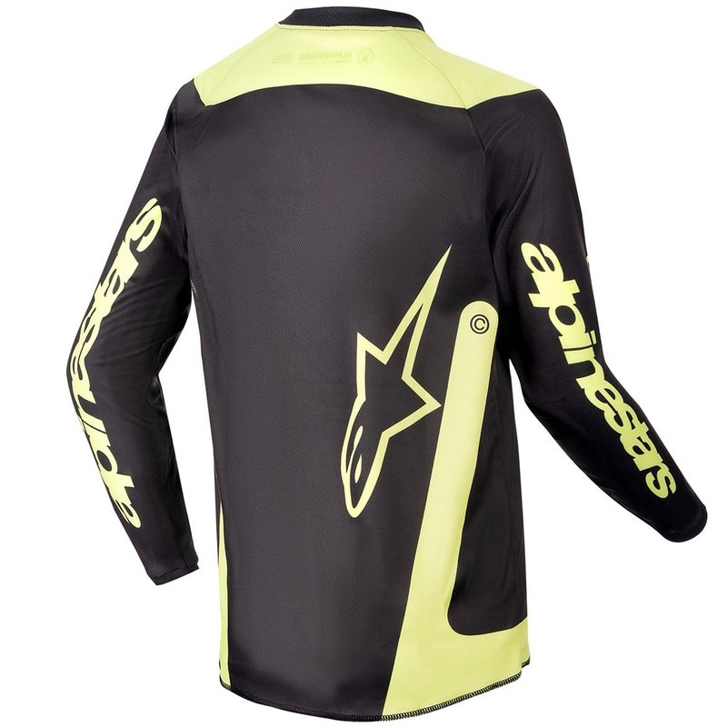 Alpinestars Racer Lurv dječja motokros majica crno-fluo žuta