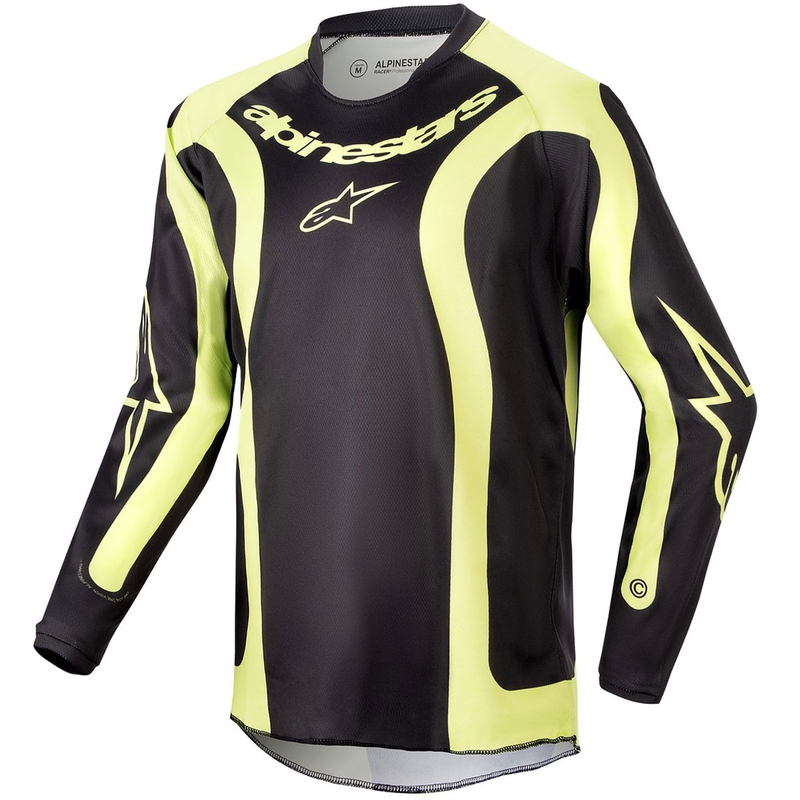 Alpinestars Racer Lurv dječja motokros majica crno-fluo žuta