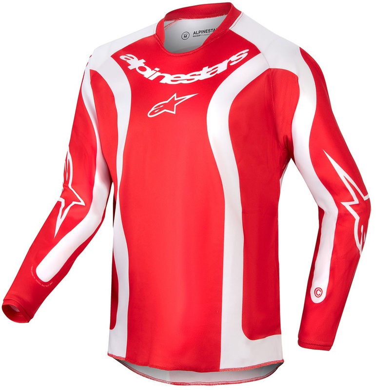 Dječji motocross dres Alpinestars Racer Lurv 2024 crveno-bijeli