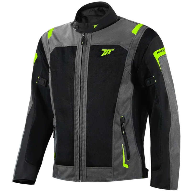 Motociklistička jakna Seventy Degrees SD-JT66 Sahara crno-fluo žuta