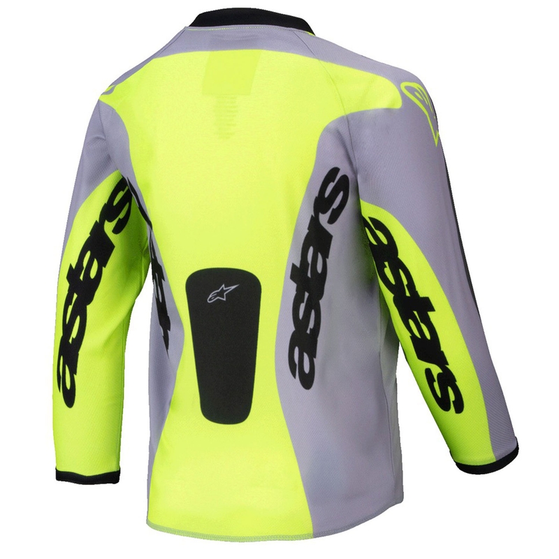 Dječji motocross dres Alpinestars Racer Veil Kids sivo-fluo žuti