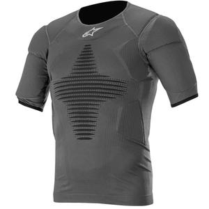 Termo majica s kratkim rukavima i štitnicima Alpinestars Roost Base antracit-crna