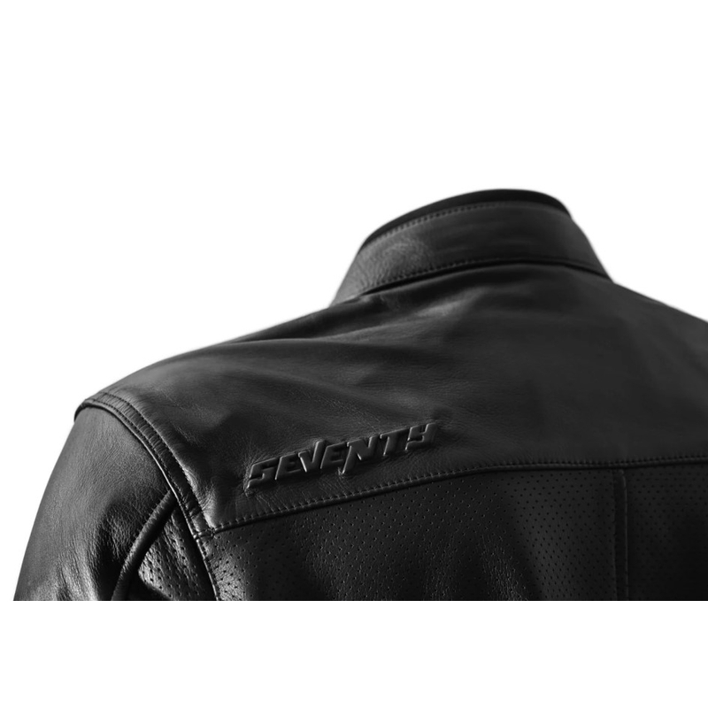 Klasična kožna motociklistička jakna Seventy Degrees SD-JL4 Legend Crna
