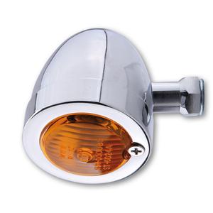 Žmigavac motocikla Highsider Smart Bullet Flat krom