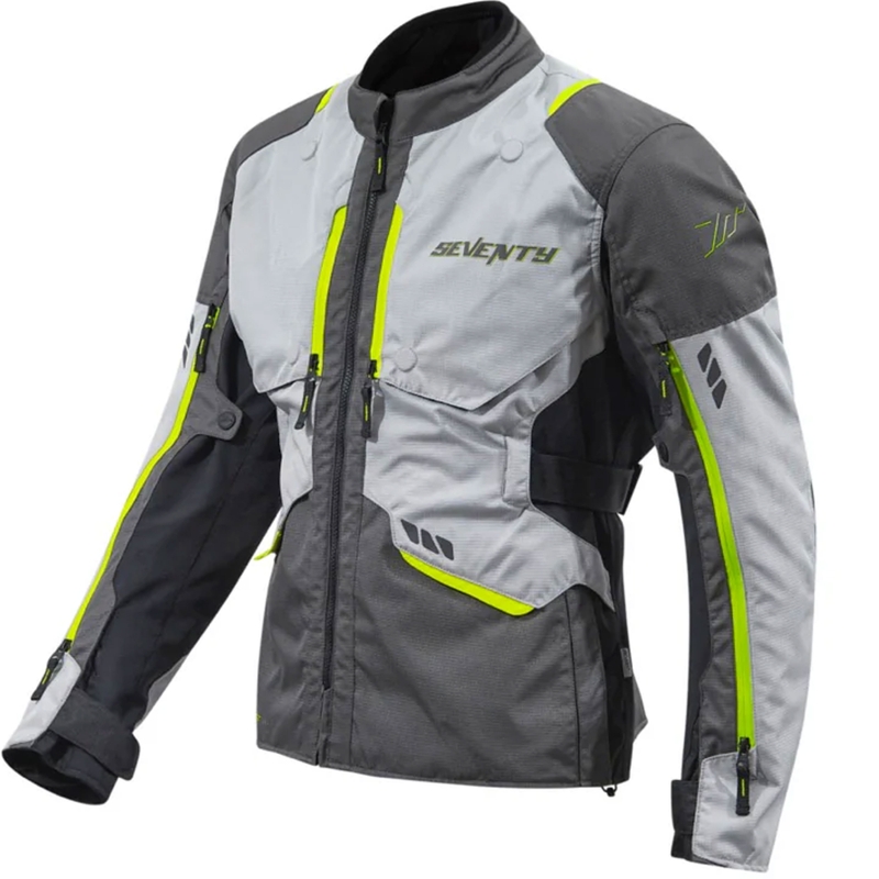 Seventy Degrees SD-JT67 Tanami motociklistička jakna crno-siva-fluo žuta