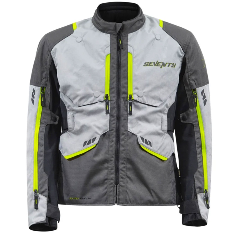 Seventy Degrees SD-JT67 Tanami motociklistička jakna crno-siva-fluo žuta