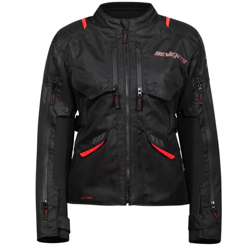 Ženska motoristička jakna Seventy Degrees SD-JT69 Tanami crno-crvena
