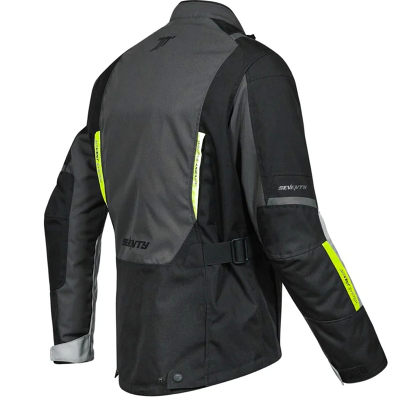 Seventy Degrees SD-JT83 Tonale motociklistička jakna crno-siva-fluo žuta