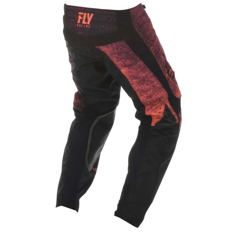 Motocross hlače FLY Racing Kinetic NOIZ 2019 - USA crno-fluo crvene