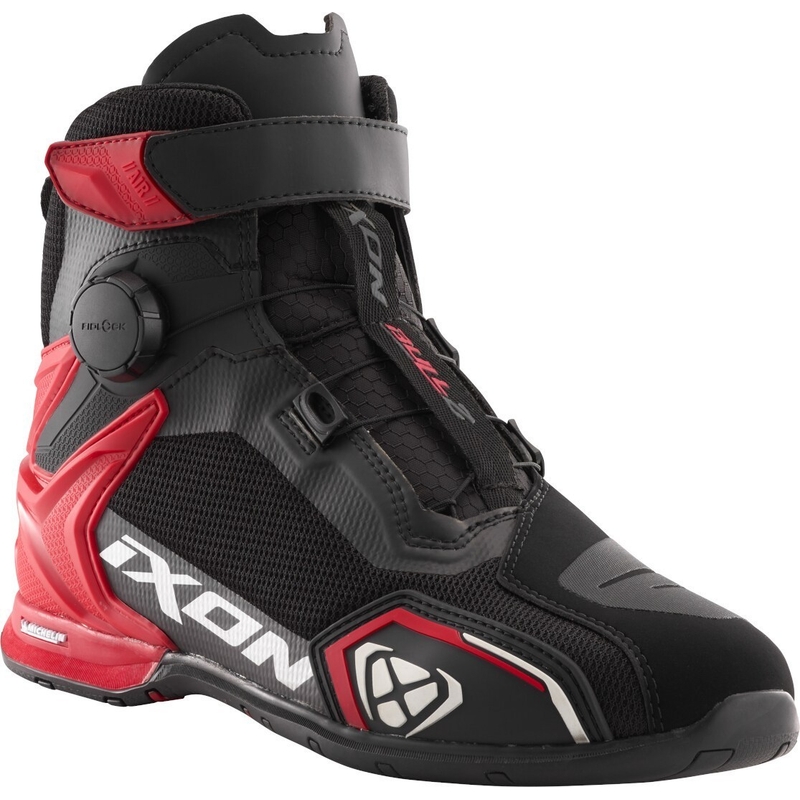 IXON Bull 2 Air motociklističke čizme crno-bijelo-crvene