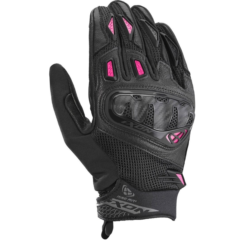 Ženske motorističke rukavice IXON Rise Air 2 crno-roze