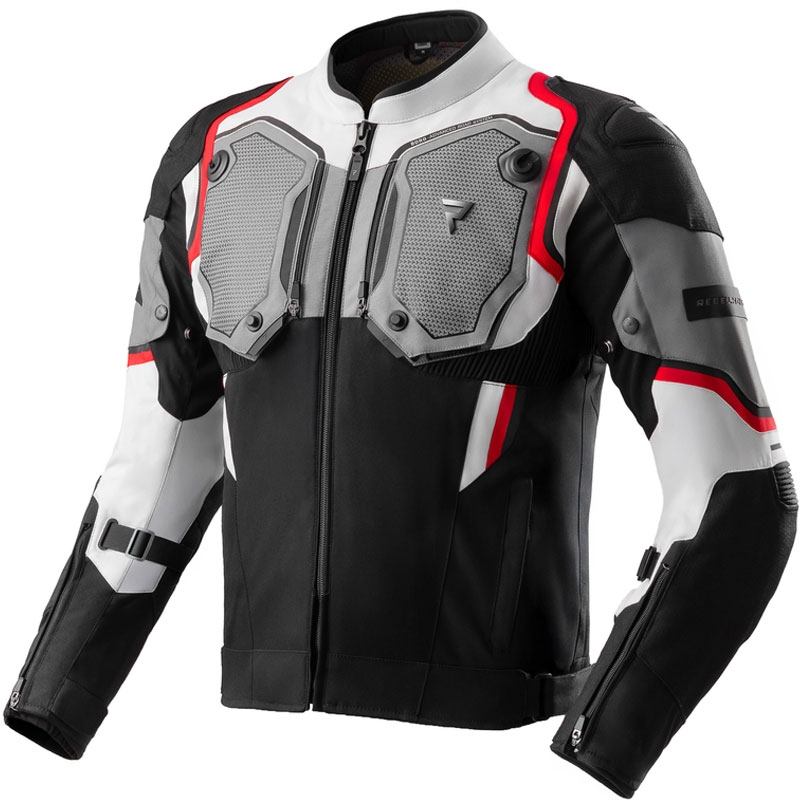 Rebelhorn Borg II motociklistička jakna crno-sivo-crvena