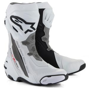 Alpinestars Supertech R Vented motociklističke čizme bijelo-svijetlosivo-crne