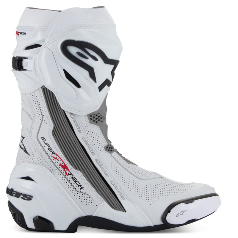 Alpinestars Supertech R Vented motociklističke čizme bijelo-svijetlosivo-crne