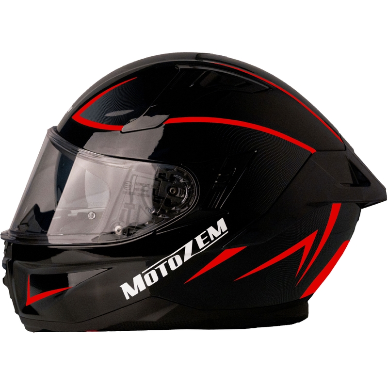 Motozem Guardian integralna motociklistička kaciga crno-crvena - II. kvaliteta