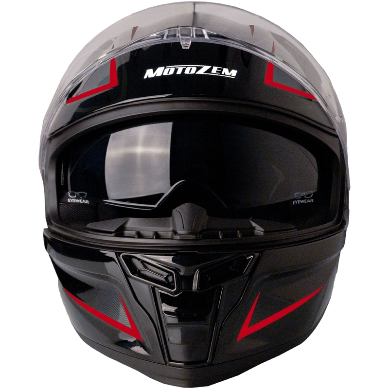 Motozem Guardian integralna motociklistička kaciga crno-crvena - II. kvaliteta