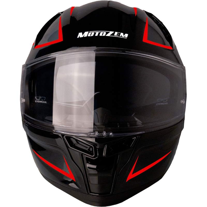 Motozem Guardian integralna motociklistička kaciga crno-crvena - II. kvaliteta