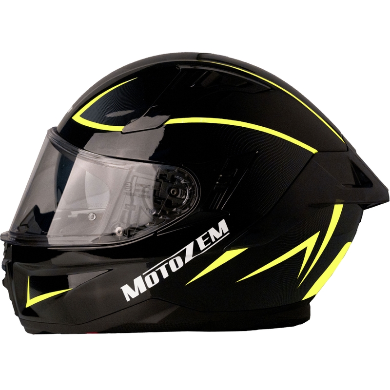 MotoZem Guardian integralna motociklistička kaciga crno-žuta - II. kvaliteta