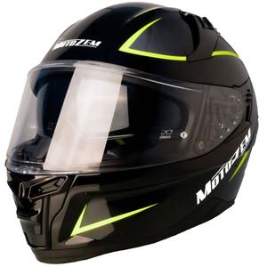 MotoZem Guardian integralna motociklistička kaciga crno-žuta - II. kvaliteta