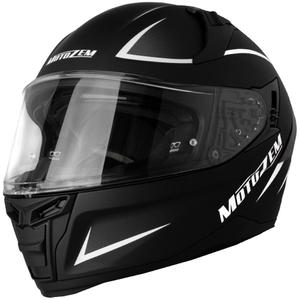 MotoZem Guardian integralna motociklistička kaciga mat crno-bijelo-siva - II. kvaliteta