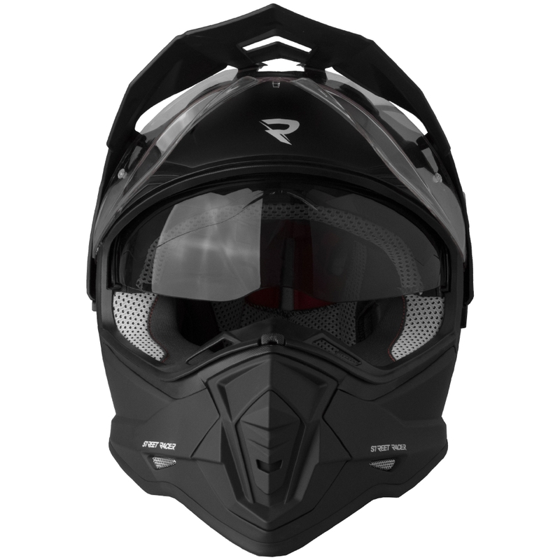 Enduro motociklistička kaciga Street Racer Ignite mat crna - II. kvaliteta